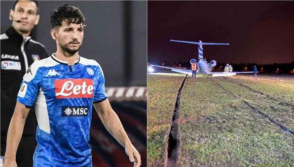 Futbolista de Napoli y su familia salieron ilesos tras un terrible aterrizaje