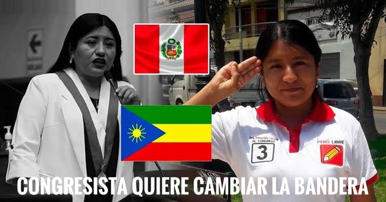 Congresista ex Perú Libre avaló propuesta para cambiar diseño y colores de la bandera peruana